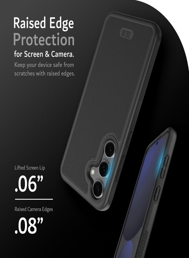 TUDIA MergeGrip [Military Grade] Designed for Samsung Galaxy S24 FE Case (2024), [Drop Tested] Dual Layer Shockproof Slim Tough Heavy Duty Protective Phone Cases for Galaxy S24 FE (Matte Black) - Image 4